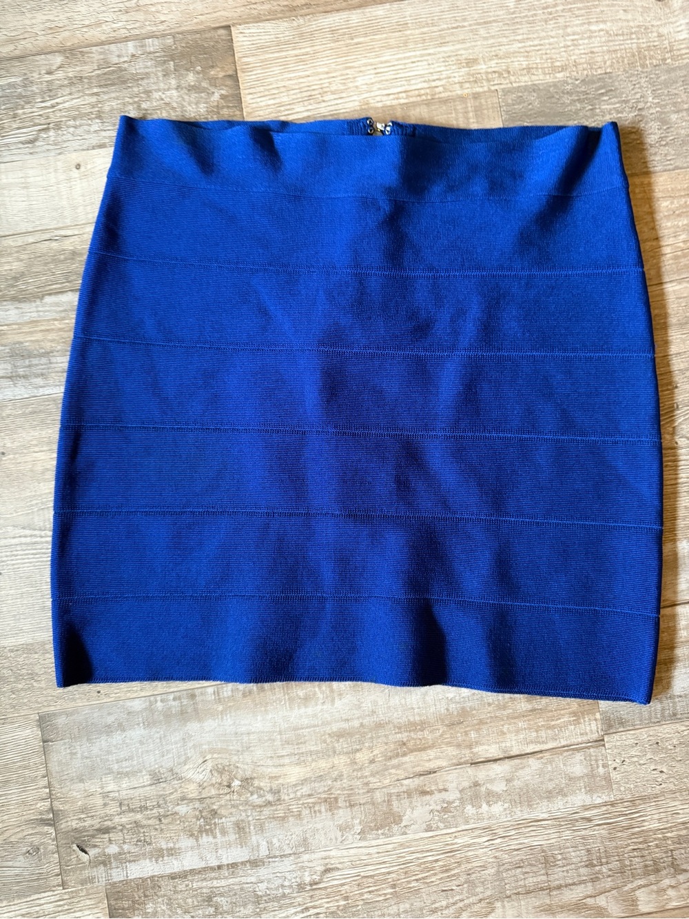 bebe Royal Blue Knit Mini Skirt size L